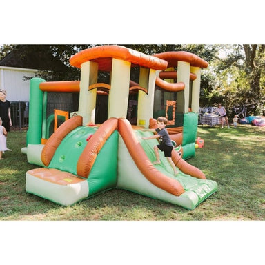 KidWise Clubhouse Climber Residential Bounce House Kid Playing Backyard View