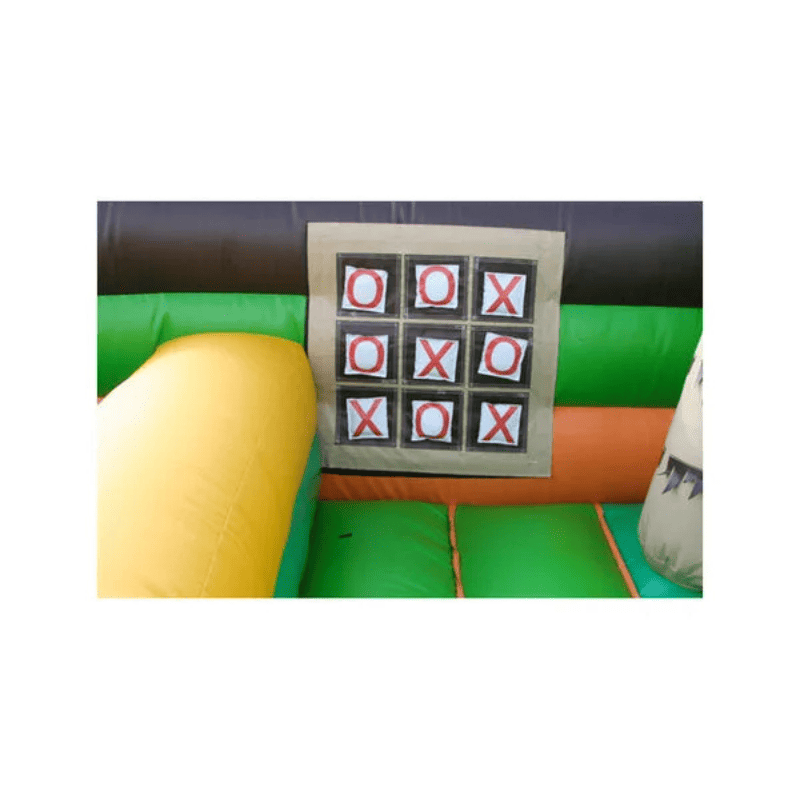 Jungle Toddler Unit – Animal Adventure Bounce House for Younger Guests Tic Tac Toe View