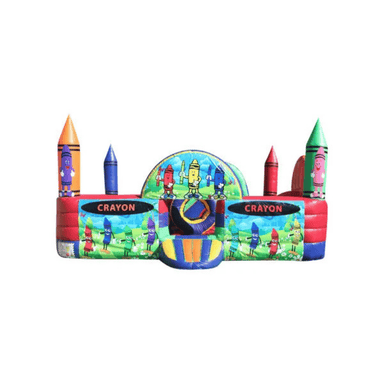 Crayon Toddler Unit – Colorful Bounce for Small Kids Front View