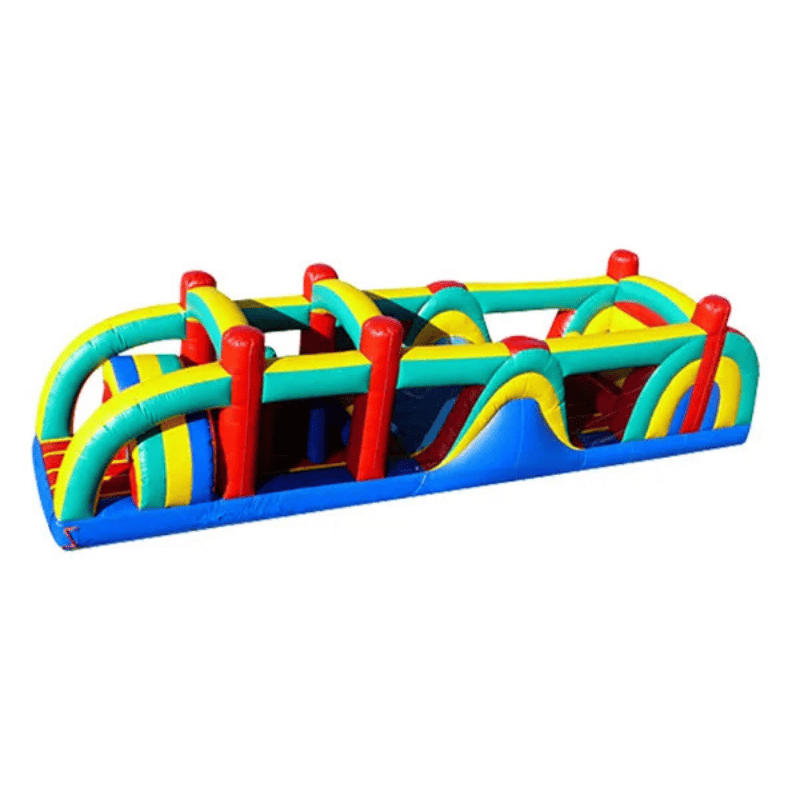 38ft Backyard Obstacle Course – Budget-Friendly Inflatable for Small Events Front Left View