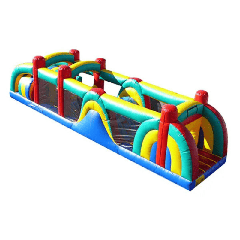 38ft Backyard Obstacle Course – Budget-Friendly Inflatable for Small Events Front Right View