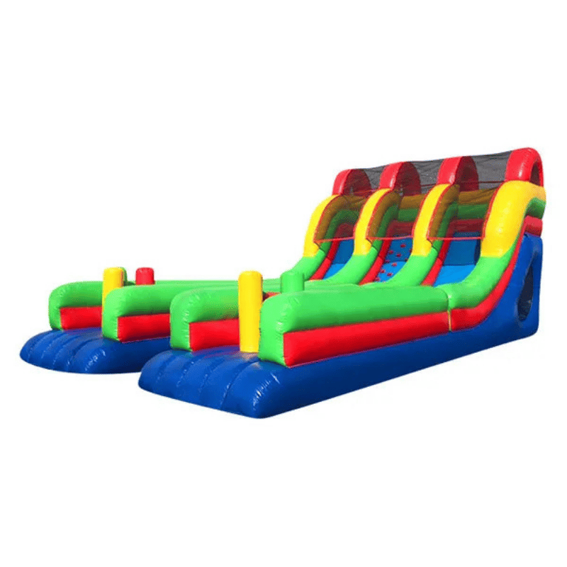 18ft Rock Climb Obstacle – Compact Climbing and Sliding Inflatable Front Left View