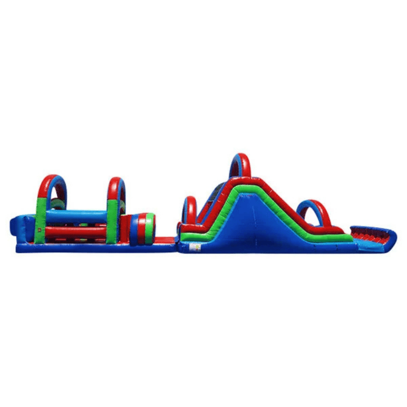 65ft 3pc Module Obstacle Course – Versatile Three-Part Inflatable Challenge Rear View