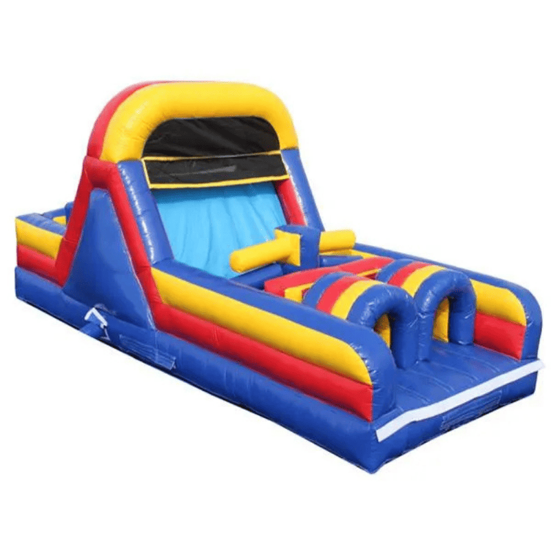 Moonwalk USA 24'L Red Obstacle Course Front Right View