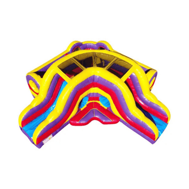 Tunnel Slide Combo – Compact Inflatable Bounce and Tunnel Adventure Top Front View