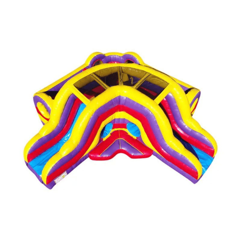Tunnel Slide Combo – Compact Inflatable Bounce and Tunnel Adventure Top Front View