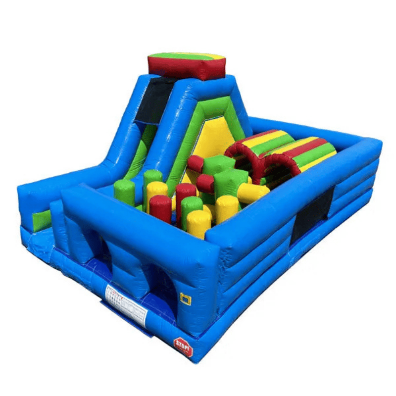 Moonwalk USA Dura-Lite Junior Obstacle Course with Slide Front Right View