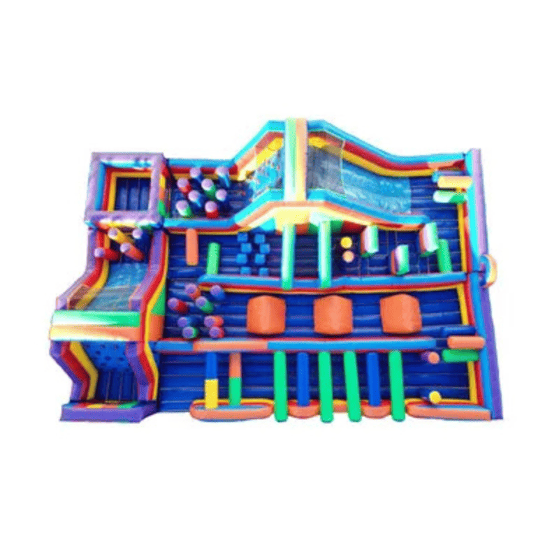 3-Piece Colossus Obstacle Course – Ultimate Multi-Section Inflatable Challenge Top View