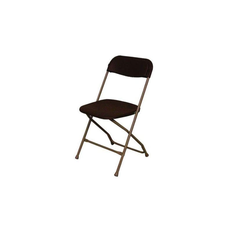 Eagle Bounce Steel/Poly Folding Chair - Brown on White Background