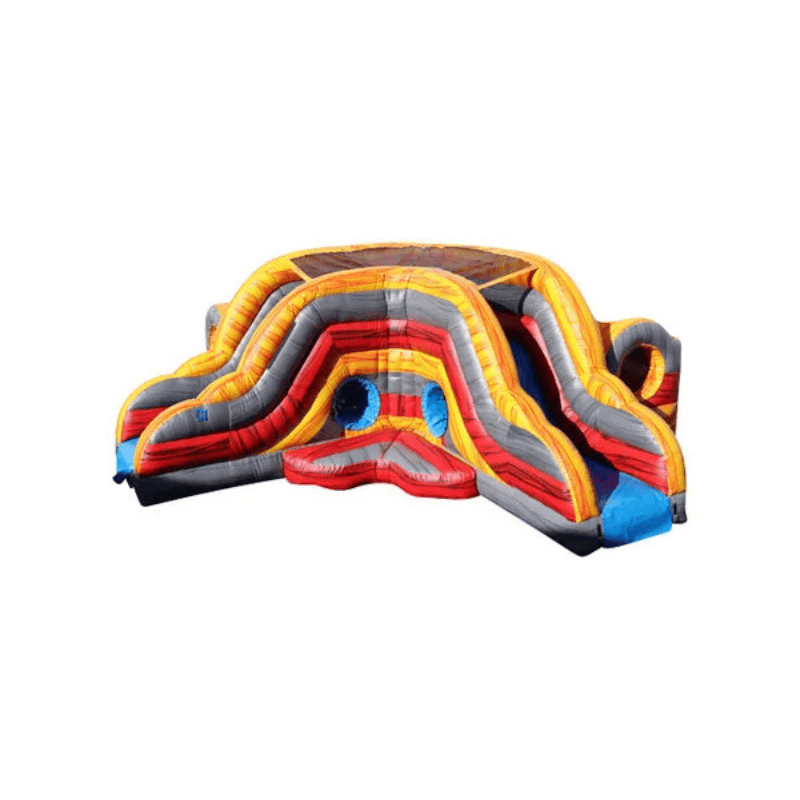 Tunnel Slide Combo – Compact Inflatable Bounce and Tunnel Adventure Front View Far