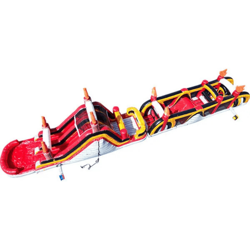 68ft Firefly Obstacle Course – Glow-Inspired Inflatable for Night Events Top View