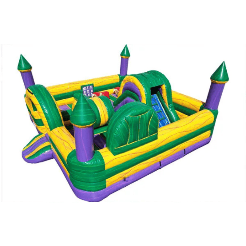 Emerald Castle Playland – Royal Green Bounce and Slide Play Area Side View