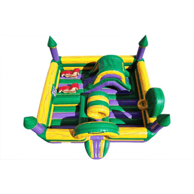 Emerald Castle Playland – Royal Green Bounce and Slide Play Area Top Front View