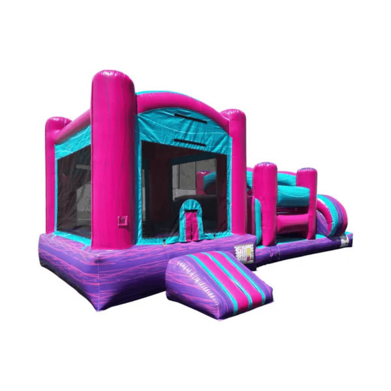 33ft Tiffany’s Obstacle Course – Elegant Girl-Themed Inflatable Challenge Front Right Alternate View