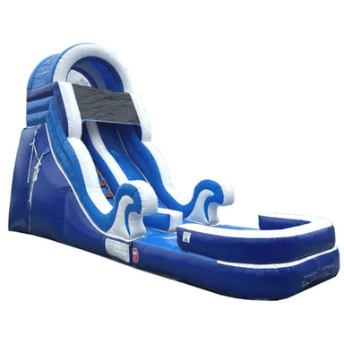 Moonwalk USA 18'H Dura-Lite Ocean Water Slide w Detachable Pool Front Right View
