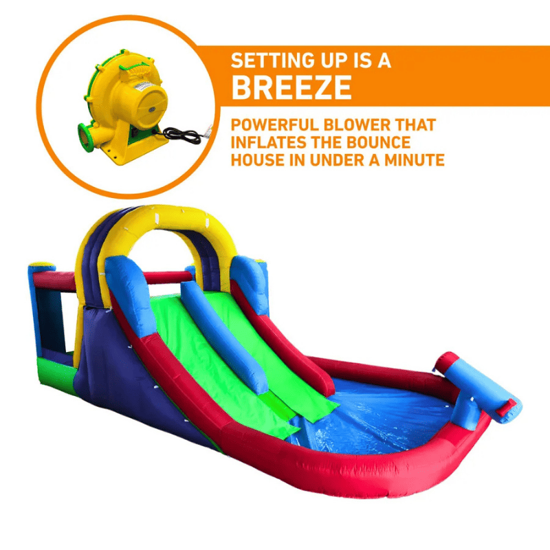 Avyna Royal Wave Bounce House 1 with Inflatable Water Slide with Blower Information