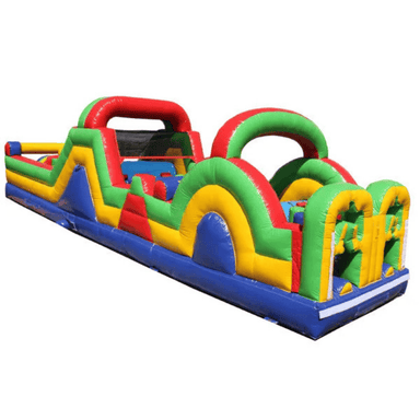 Moonwalk USA 40'L Green Obstacle Course Front Right View