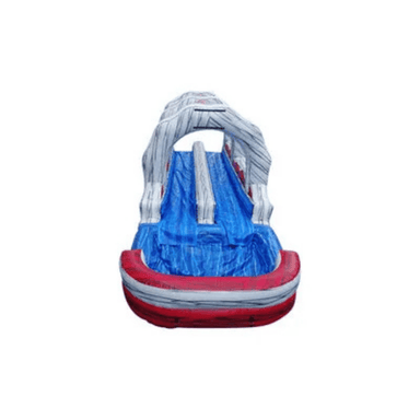 Emerald Dual Lane Slip N Dip – Green Gem of Inflatable Summer Fun Front View