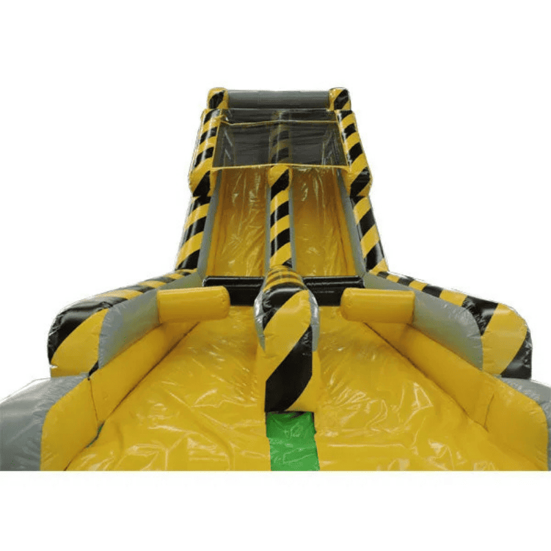 Moonwalk USA 85'L Construction Obstacle Course with Removable Pool Front Close View