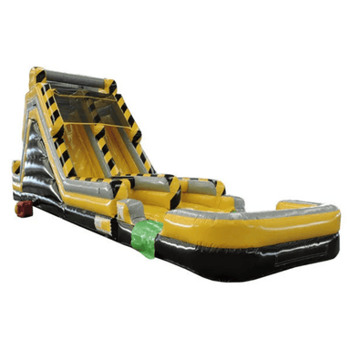 Moonwalk USA 85'L Construction Obstacle Course with Removable Pool Slide Front Right View