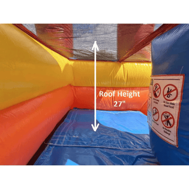 Moonwalk USA 15'H Dual Lane Dura-Lite Pink Slide w Detachable Pool Top of Slide Measurement