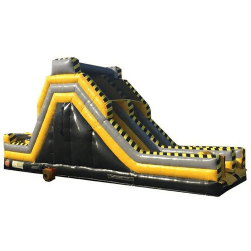 Moonwalk USA 85'L Construction Obstacle Course with Removable Pool Slide Side View