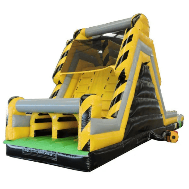 Moonwalk USA 85'L Construction Obstacle Course with Removable Pool Slide Front Left View
