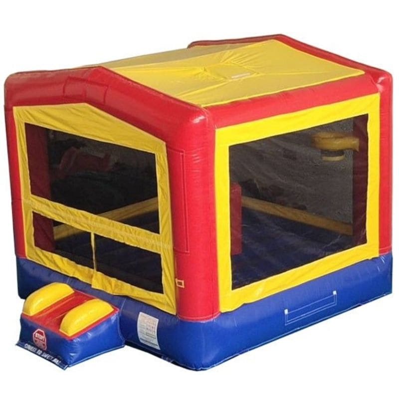 Front Left View of Classic Primary Color Eagle Bounce 13x13 Bounce House