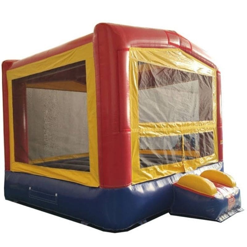 Front Right View of Eagle Bounce 13 x 13 Classic Module Bouncer in Primary Colors