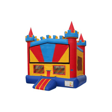 Rainbow Castle Inflatable Bounce House Left Front