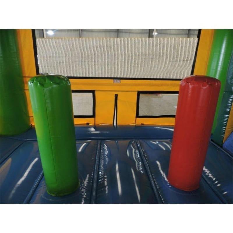 Eagle Bounce Green Combo Wet n Dry with Slide Inside Obstacle