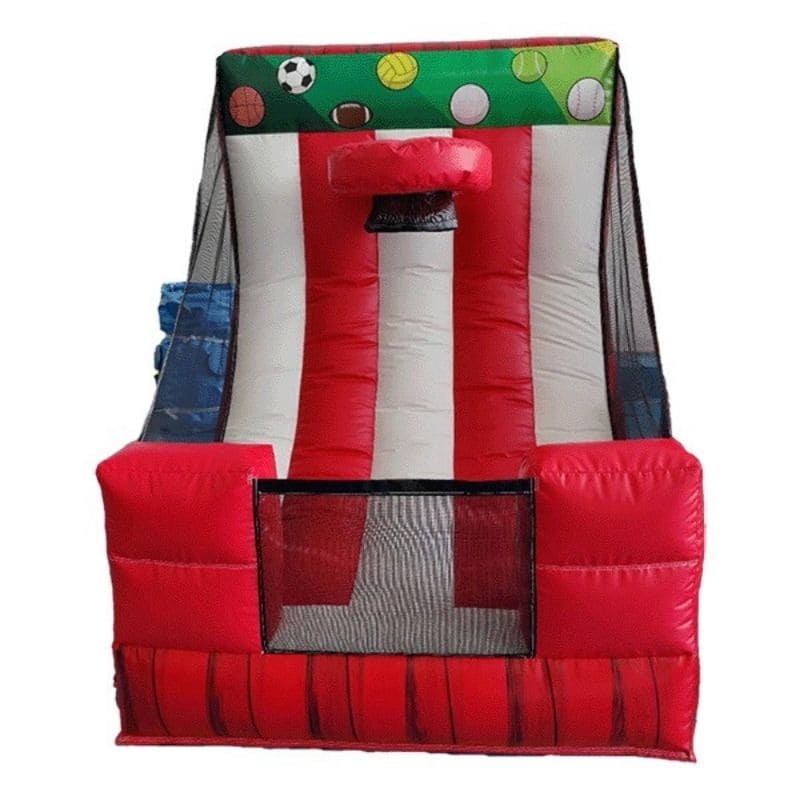 Front View of Eagle Bounce Inflatable Basketball Game on White Background
