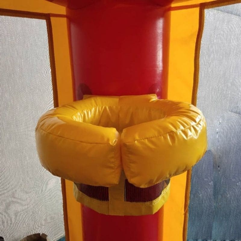 Inside Hoop View of Eagle Bounce Classic Module Bouncer Red and Yellow