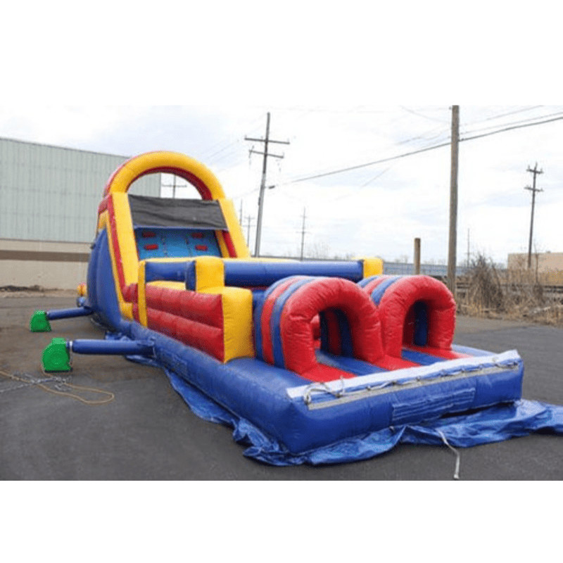 45'Lx12'H Wet n Dry Obstacle Red Front Right Close