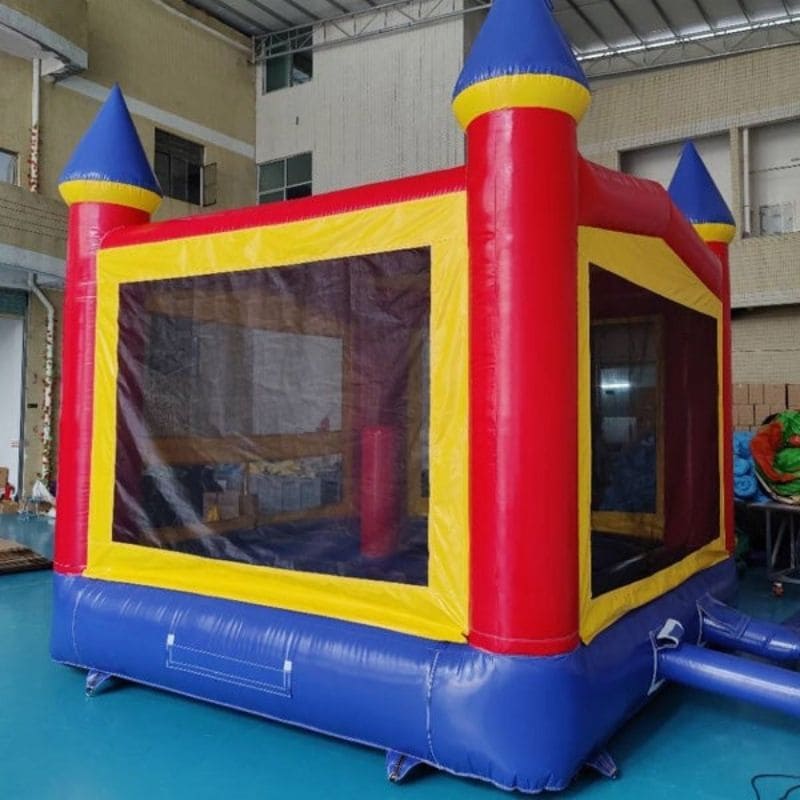 Eagle Bounce Castle Bouncer in Primary Colors Rear Left View