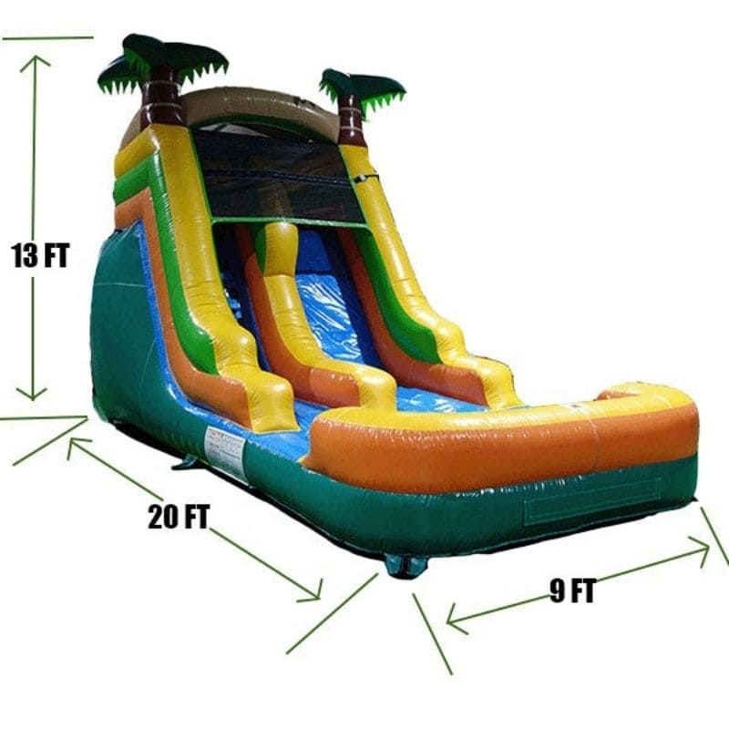 Eagle Bounce Dimensions of 13 FT Palm Tree Water Slide