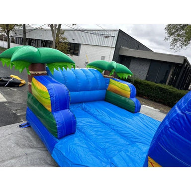 Slide Landing View of Eagle Bounce 18FT Tidal Wave Water Slide for Sale