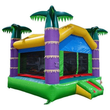 Front Side View of Eagle Bounce 13x12 Palm Tree Bounce House