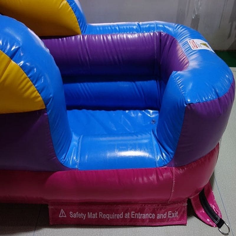 Slide Exit on 17 FT Dual Lane Princess Combo Bounce House by Eagle Bounce