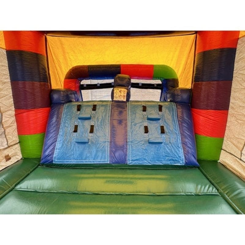 Eagle Bounce Dual Lane Block Water Combo with Slide Ladder