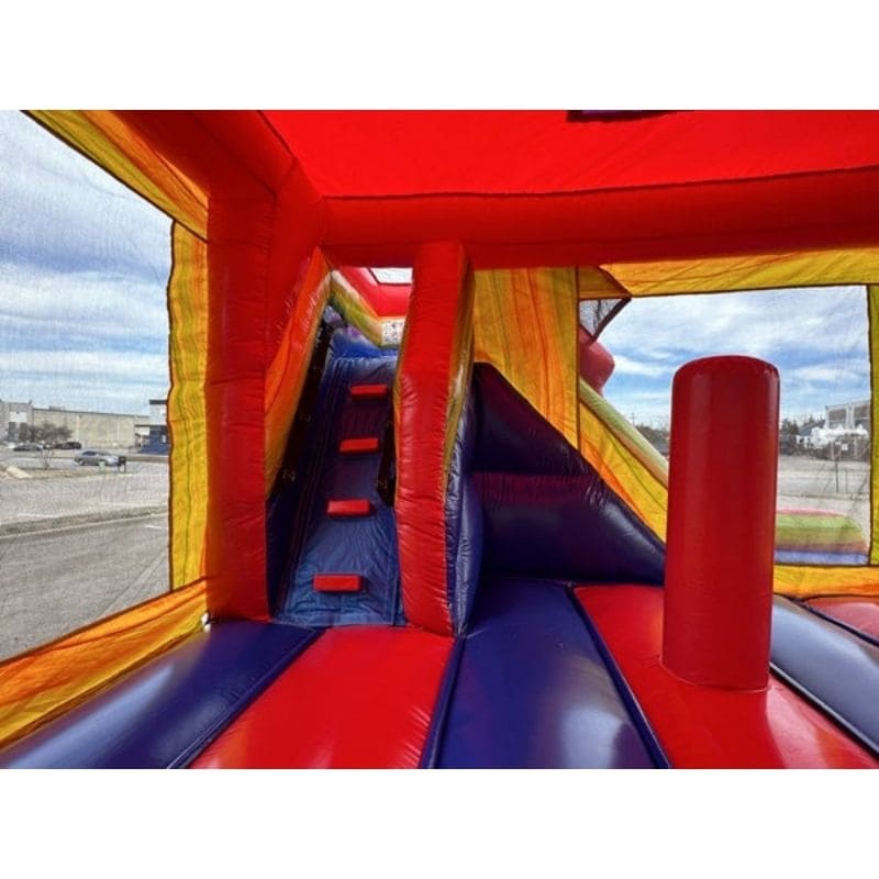 Eagle Bounce Castle Combo Wet n Dry with Slide Inside Ladder to Slide View