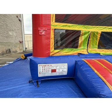 Front Corner Safety Rules of Eagle Bounce Castle Combo Wet and Dry Bounce House