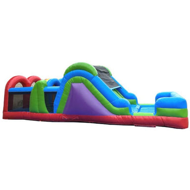 Eagle Bounce 31 ft Rainbow Obstacle Course Wet and Dry Side View