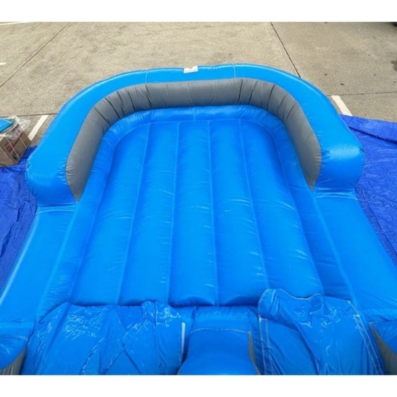 Pool of Wet and Dry Eagle Bounce 15 FT Blue Palm Tree Slide Wet and Dry