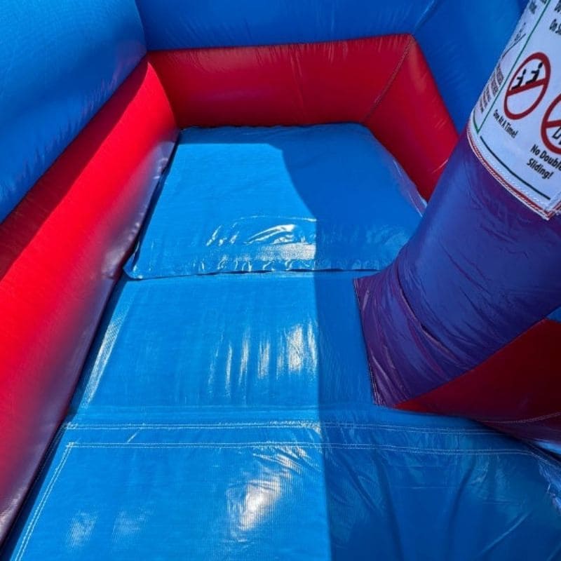 Top of Slide Platform on Eagle Bounce 15 FT Purple Palm Tree Slide Wet and Dry