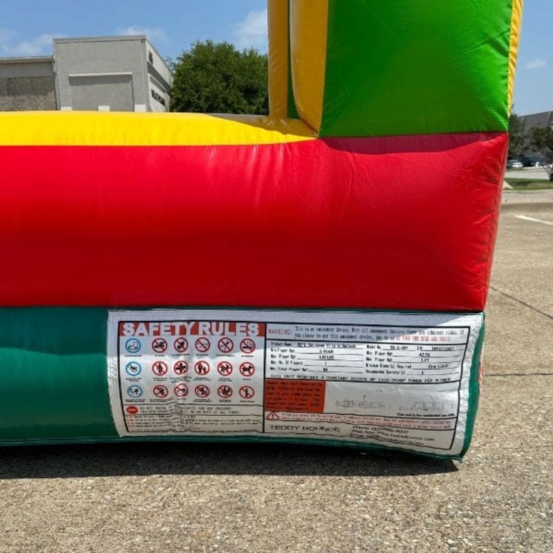 Safety Rules of Eagle Bounce 32 Long Single Lane Rainbow Commercial Slip n Slide