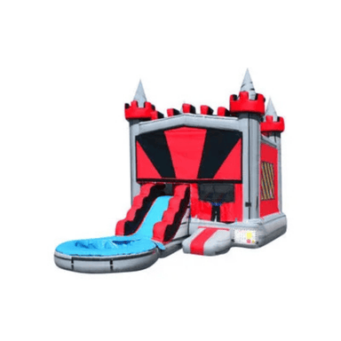 21ft Castle Combo – Compact Royal Bounce House for Smaller Spaces Front Left View