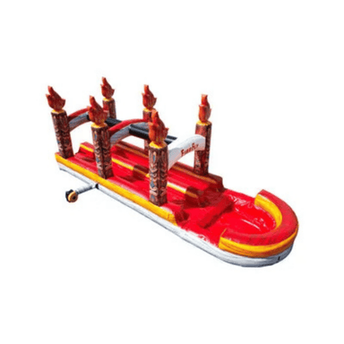 FireFly Dual Lane Slip and Slide – Bright and Bold Inflatable Water Attraction Front Top Right View