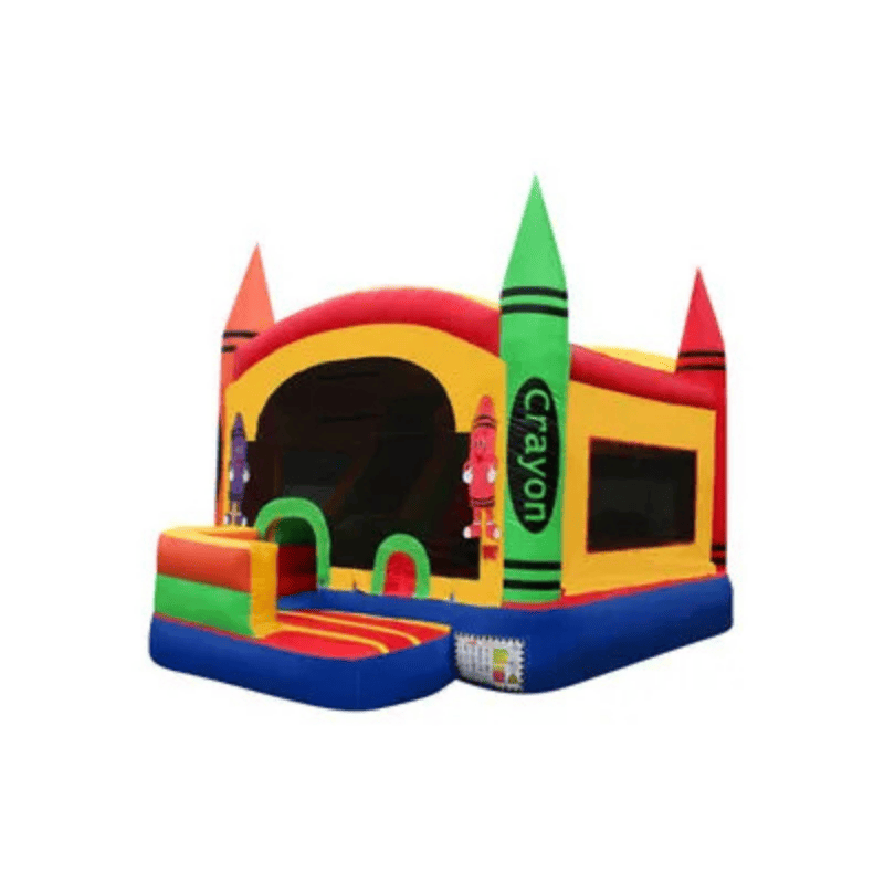 5-in-1 Crayon Combo – Colorful Educational Bounce and Slide Unit Front Left View
