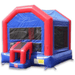 Moonwalk USA Fun House Bounce House in Red and Blue Front Left View
